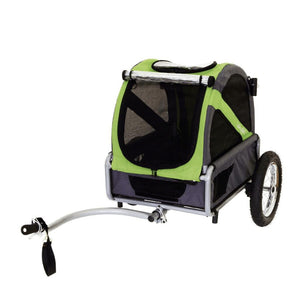 Dutch Dog DoggyRide Mini Dog Bike Trailer | Green | With Axle Coupling | Dutch Dog Design® DRMNTR22-GR Pets Own Us