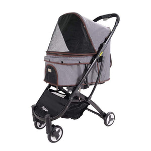 Ibiyaya® Speedy Fold Pet Pram | Grey Jeans FS1670-G Pets Own Us