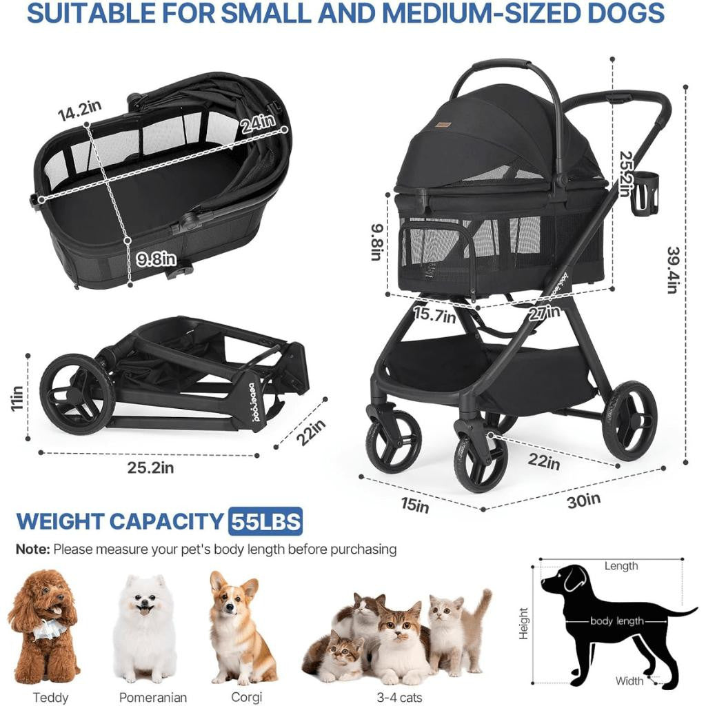  Beberoad X5 | 3-in-1 Pet Stroller & Travel System | Medium Pets up to 25kg | 3 Variations  BRUK145-X5-N Pets Own Us