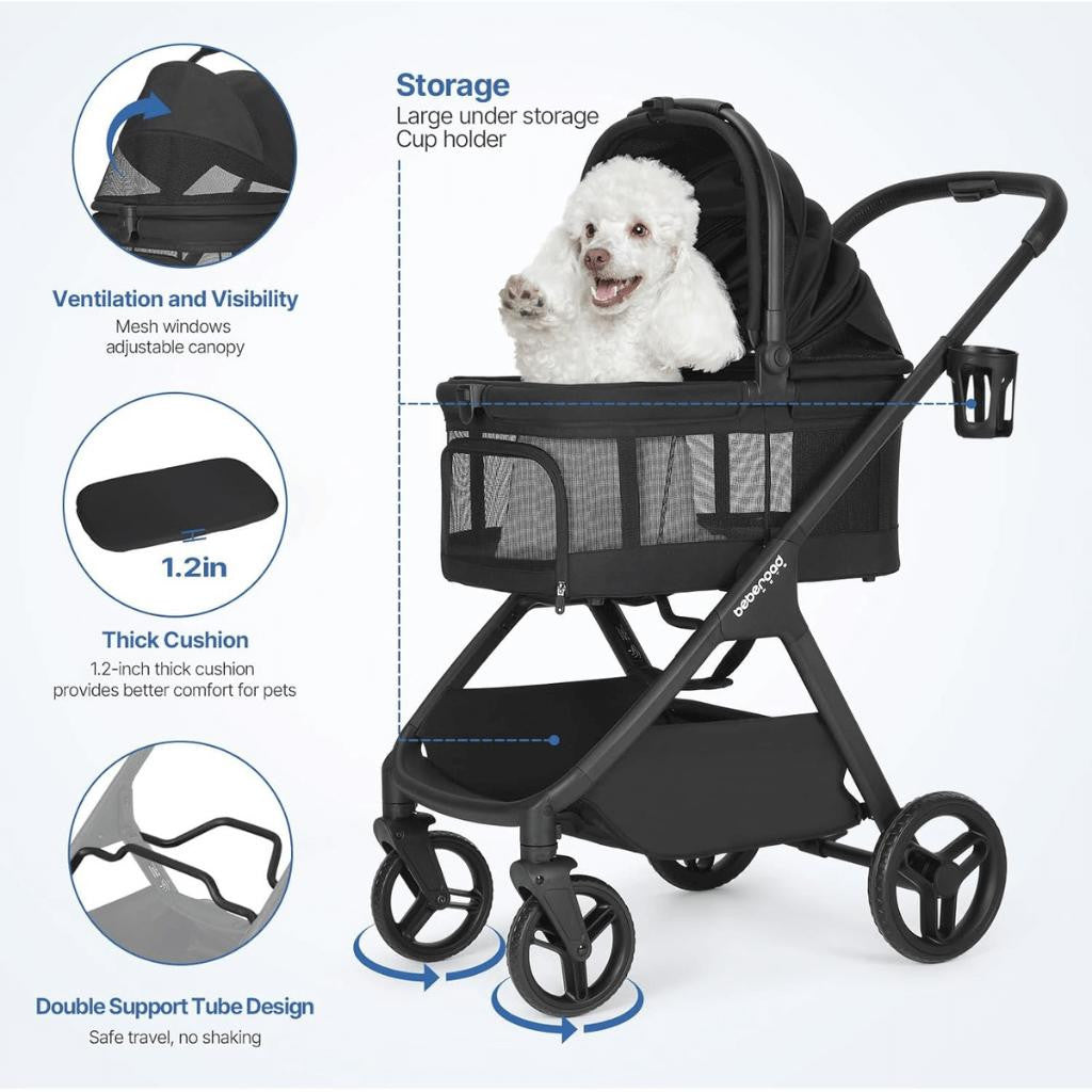  Beberoad X5 | 3-in-1 Pet Stroller & Travel System | Medium Pets up to 25kg | 3 Variations  BRUK145-X5-N Pets Own Us