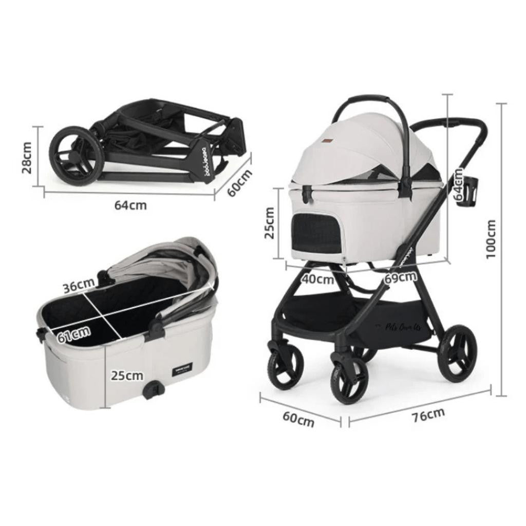  Beberoad X5 | 3-in-1 Pet Stroller & Travel System | Medium Pets up to 25kg | 3 Variations  BRUK145-X5-N Pets Own Us