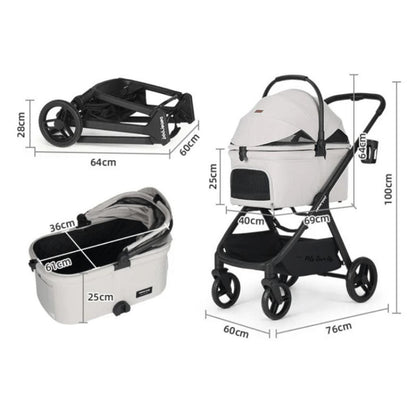  Beberoad X5 | 3-in-1 Pet Stroller & Travel System | Medium Pets up to 25kg | 3 Variations  BRUK145-X5-N Pets Own Us