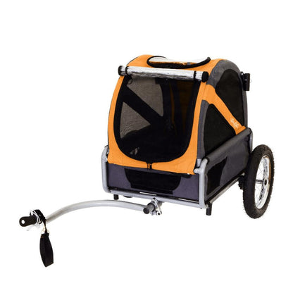 Dutch Dog DoggyRide Mini Dog Bike Trailer | Orange | Axle Coupling | Dutch Dog Design®  DRMNTR22-OR Pets Own Us