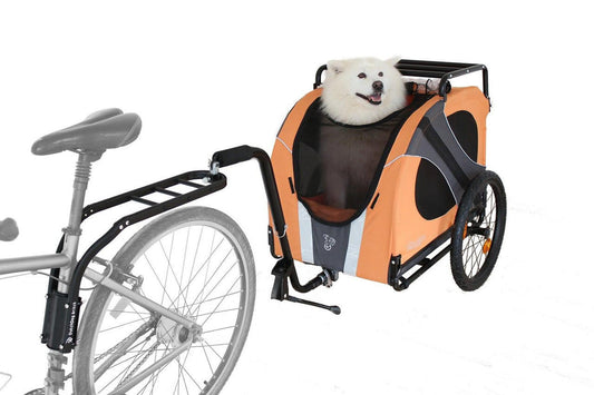Dutch Dog DoggyRide Novel 15 Dog Bike Trailer | Orange | Incl. Britch Lite | Dutch Dog Design®  DRN15TR22-OR Pets Own Us