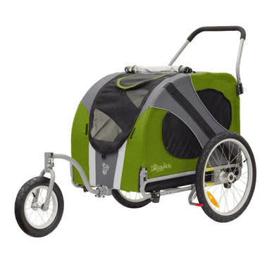 Dutch Dog Novel DoggyRide Dog Bike Trailer Cabin by Dutch Dog - Green  DRNVTR23-GR Pets Own Us