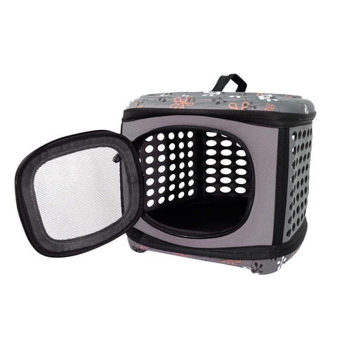 Ibiyaya® Collapsible Traveling Hand Pet Carrier | Grey  FC1006-G Pets Own Us
